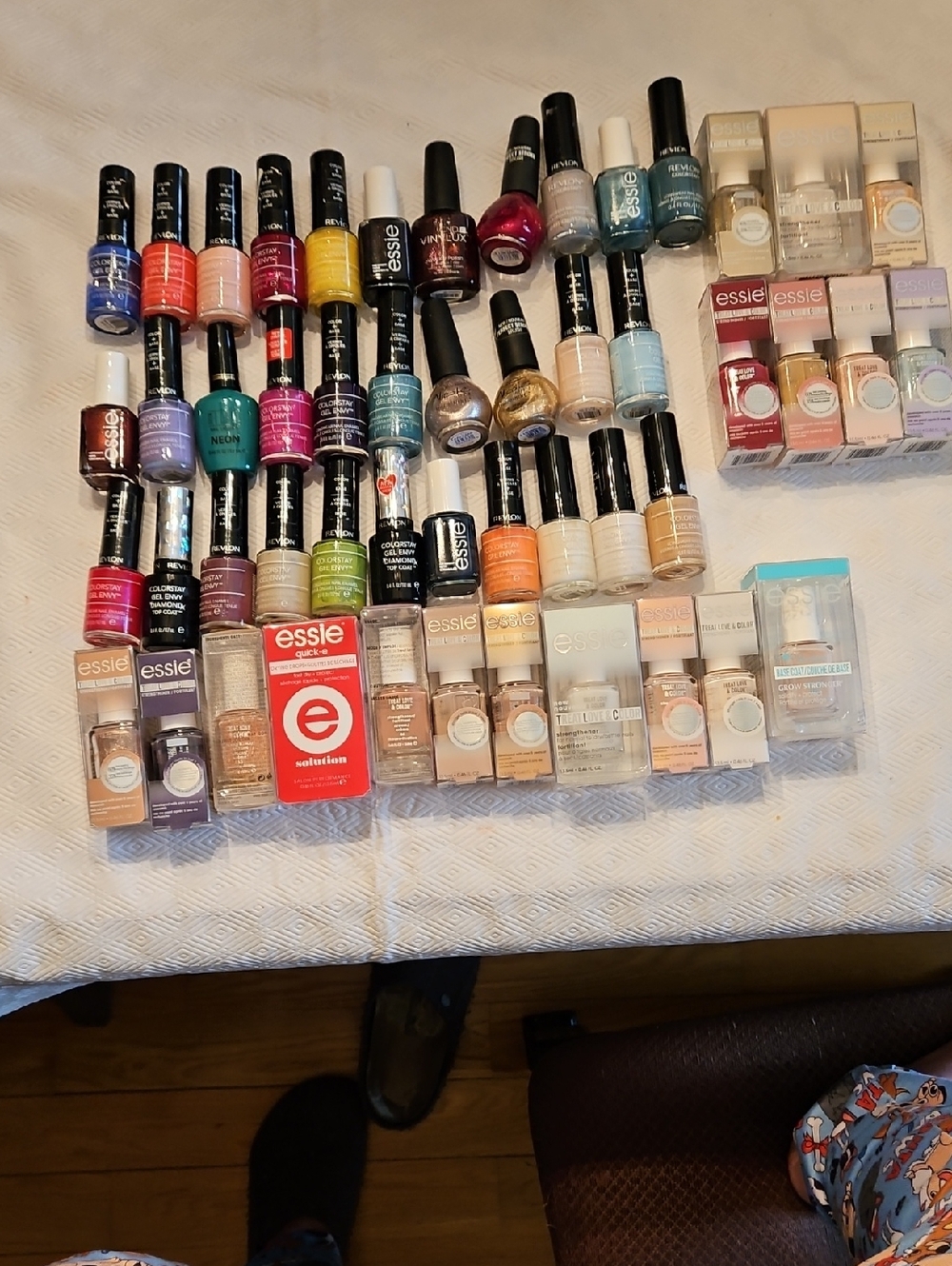 Assorted Essie & Mixed Brand Nail Polish Lot - Neutrals & Brights